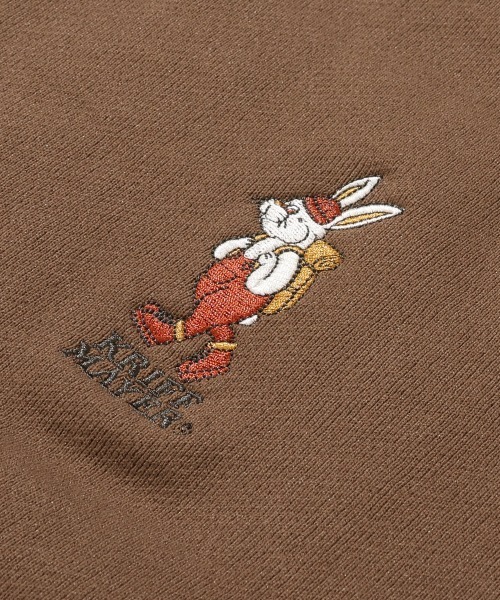KRIFF MAYER Lady's Collection(クリフメイヤーレディースコレクション)の「【サガラ刺繍】裏起毛クルー(クリフラビット)(スウェット・レディース・ブラウン/ナチュラル/ベージュ/チャコール/カラフル/レッド・LARGE/MEDIUM)」の16枚目の写真