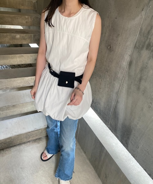 ISOOK（アイスー）の「スエードポーチベルト(kiharu select) / ウエストポーチ 細ベルト ミニバッグ 合皮 合成皮革 ブラウン ブラック 茶 黒（ベルト・レディース・ブラック/ブラウン・FREE）」の13枚目の写真