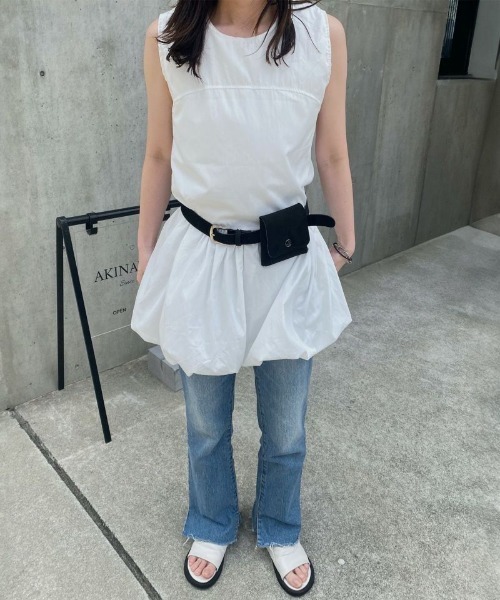 ISOOK（アイスー）の「スエードポーチベルト(kiharu select) / ウエストポーチ 細ベルト ミニバッグ 合皮 合成皮革 ブラウン ブラック 茶 黒（ベルト・レディース・ブラック/ブラウン・FREE）」の6枚目の写真