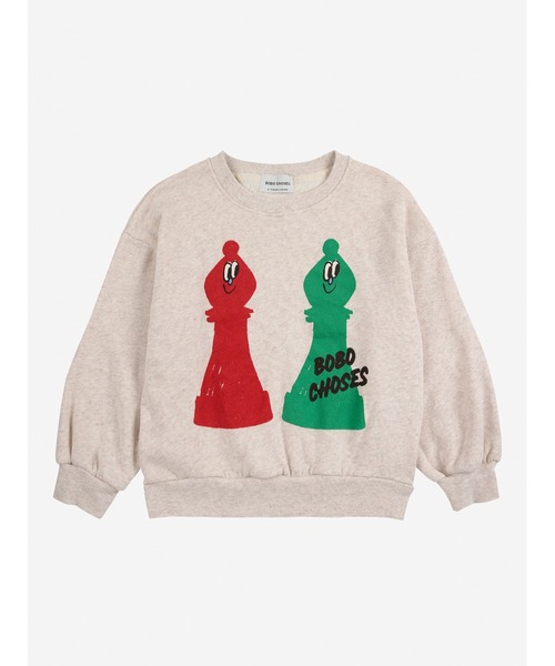 BOBO CHOSES(ボボショーズ)の「Checkmate sweatshirt(スウェット・キッズ・オフホワイト・6-7YEAR/2-3YEAR/4-5YEAR/12-13y)」の3枚目の写真