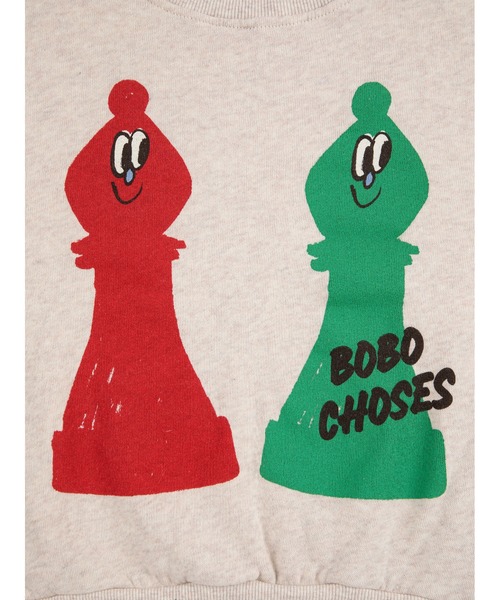 BOBO CHOSES(ボボショーズ)の「Checkmate sweatshirt(スウェット・キッズ・オフホワイト・6-7YEAR/2-3YEAR/4-5YEAR/12-13y)」の4枚目の写真