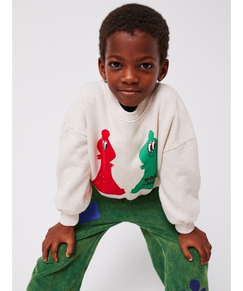 BOBO CHOSES(ボボショーズ)の「Checkmate sweatshirt(スウェット・キッズ・オフホワイト・6-7YEAR/2-3YEAR/4-5YEAR/12-13y)」の2枚目の写真