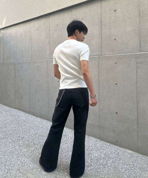Otte（オッテ）の「ハーフジップニットシャツ（Tシャツ/カットソー・メンズ・ブラック/ホワイト・LARGE/MEDIUM/X-LARGE）」の5枚目の写真