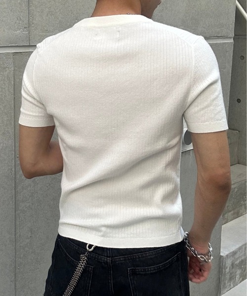 Otte（オッテ）の「ハーフジップニットシャツ（Tシャツ/カットソー・メンズ・ブラック/ホワイト・LARGE/MEDIUM/X-LARGE）」の9枚目の写真