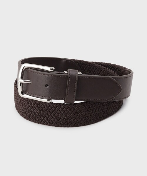 THE SHOP TK （ザ ショップ ティーケー ）の「ゴムメッシュアイビーベルト（ベルト・メンズ・ブラック/ダークブラウン・00）」の2枚目の写真