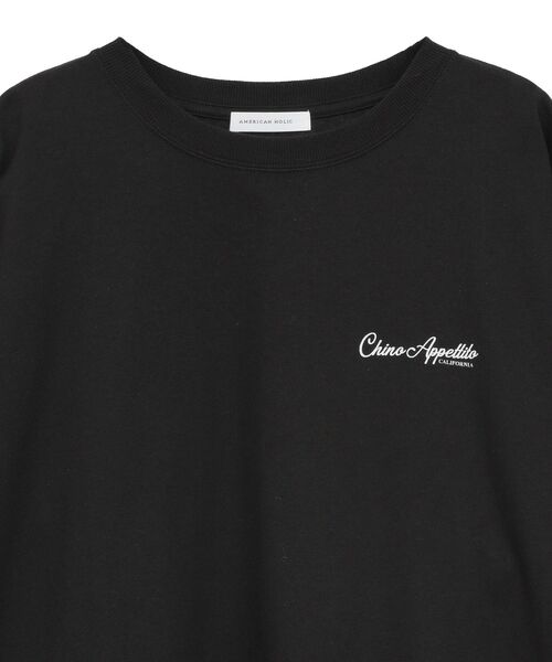 AMERICAN HOLIC(アメリカンホリック)の「ワントーンロゴプリントTシャツ(Tシャツ/カットソー・レディース・アイボリー/ブラック/オフホワイト・FREE)」の12枚目の写真