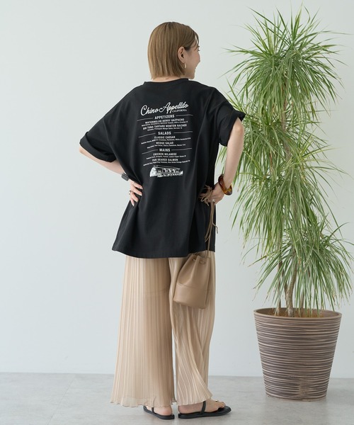 AMERICAN HOLIC(アメリカンホリック)の「ワントーンロゴプリントTシャツ(Tシャツ/カットソー・レディース・アイボリー/ブラック/オフホワイト・FREE)」の9枚目の写真