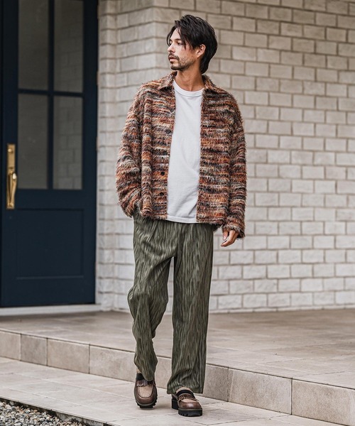 CAMBIO(カンビオ)の「mp13916-Spotted Print Corduroy Tuck Pants コーデュロイパンツ(その他パンツ・メンズ・ブラック/カーキ/グレイッシュベージュ・S/M/L)」の13枚目の写真