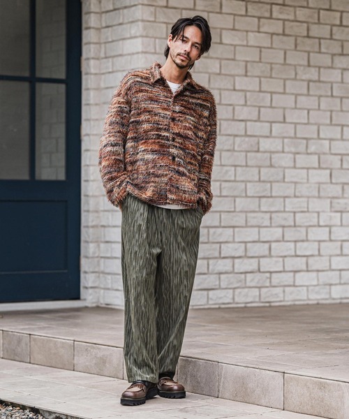 CAMBIO(カンビオ)の「mp13916-Spotted Print Corduroy Tuck Pants コーデュロイパンツ(その他パンツ・メンズ・ブラック/カーキ/グレイッシュベージュ・S/M/L)」の14枚目の写真