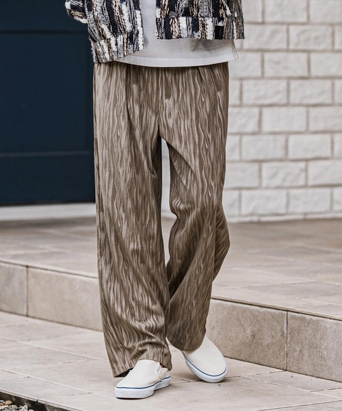 CAMBIO(カンビオ)の「mp13916-Spotted Print Corduroy Tuck Pants コーデュロイパンツ(その他パンツ・メンズ・ブラック/カーキ/グレイッシュベージュ・S/M/L)」の18枚目の写真
