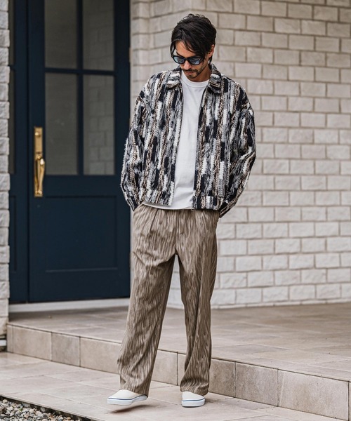 CAMBIO(カンビオ)の「mp13916-Spotted Print Corduroy Tuck Pants コーデュロイパンツ(その他パンツ・メンズ・ブラック/カーキ/グレイッシュベージュ・S/M/L)」の20枚目の写真