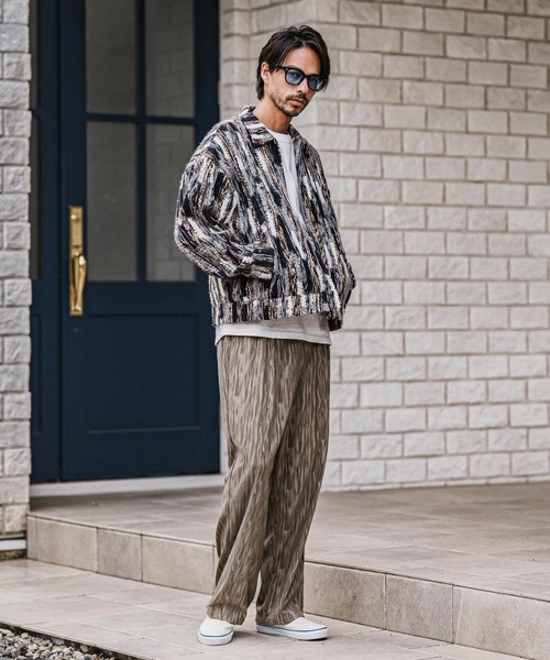 CAMBIO(カンビオ)の「mp13916-Spotted Print Corduroy Tuck Pants コーデュロイパンツ(その他パンツ・メンズ・ブラック/カーキ/グレイッシュベージュ・S/M/L)」の21枚目の写真