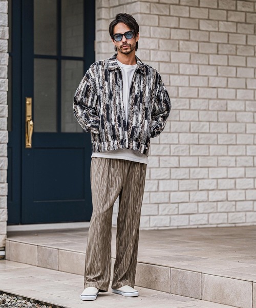 CAMBIO(カンビオ)の「mp13916-Spotted Print Corduroy Tuck Pants コーデュロイパンツ(その他パンツ・メンズ・ブラック/カーキ/グレイッシュベージュ・S/M/L)」の22枚目の写真