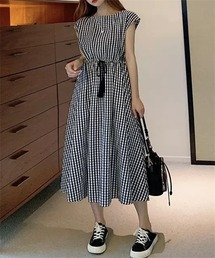 ウエストドロストワンピース