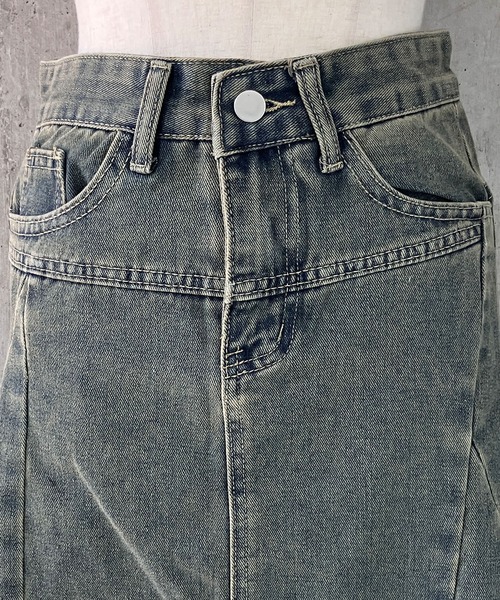 meJane（ミージェーン）の「裾フリンジ アシンメトリー デニムスカート（デニムスカート・レディース・ブルー・S/M/L）」の8枚目の写真