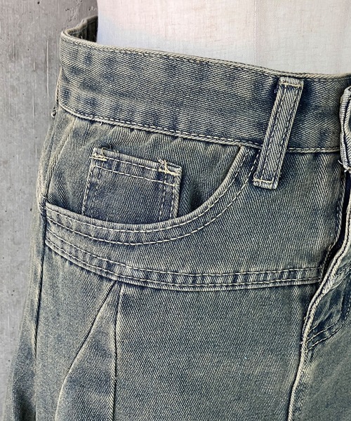 meJane（ミージェーン）の「裾フリンジ アシンメトリー デニムスカート（デニムスカート・レディース・ブルー・S/M/L）」の10枚目の写真