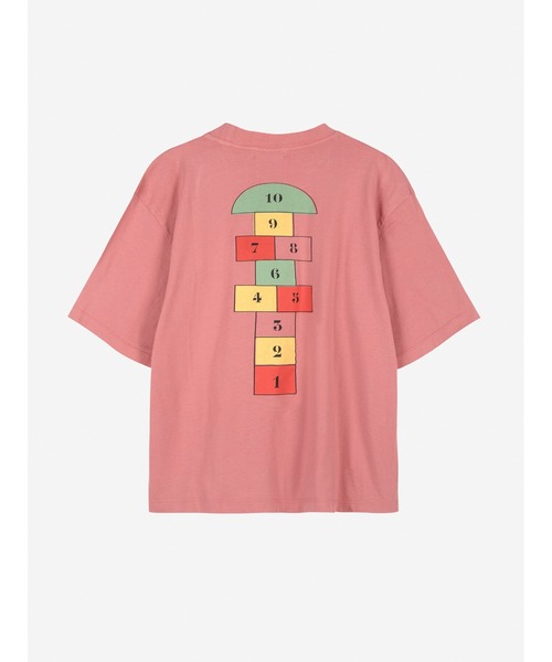 BOBO CHOSES（ボボショーズ）の「Hopscotch relaxed T-shirt（Tシャツ/カットソー・レディース・ピンク・S/M/XS/L/XL）」の5枚目の写真