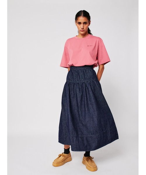 BOBO CHOSES（ボボショーズ）の「Hopscotch relaxed T-shirt（Tシャツ/カットソー・レディース・ピンク・S/M/XS/L/XL）」の12枚目の写真