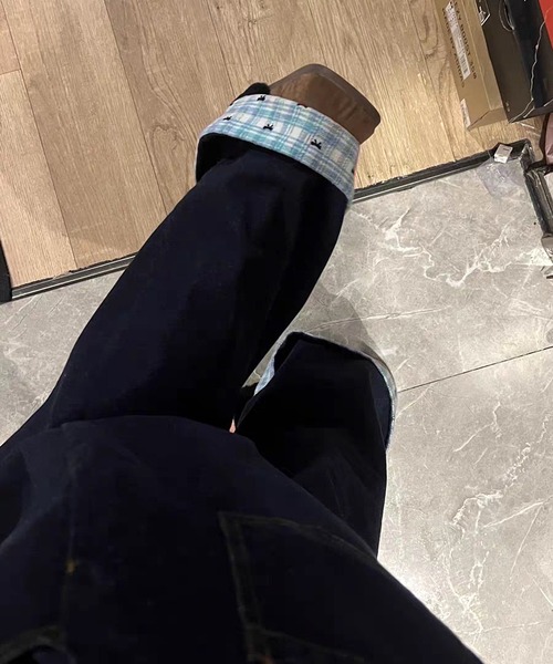 NANEA（ナネア）の「裾折り返しデニムワイドパンツ（デニムパンツ・レディース・ブルー・X-SMALL/SMALL/MEDIUM/LARGE）」の5枚目の写真