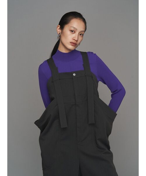 UN3D.（アンスリード）の「W PANTS AIO / ダブルパンツオールインワン（つなぎ/オールインワン・レディース・グレー/ブラック・38/36）」の11枚目の写真