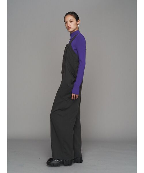 UN3D.（アンスリード）の「W PANTS AIO / ダブルパンツオールインワン（つなぎ/オールインワン・レディース・グレー/ブラック・38/36）」の14枚目の写真