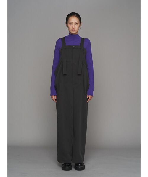 【美品】UN3D. アンスリード レイヤード オールインワン ブラック UN3D.（アンスリード）の「ロングレイヤードオールインワン