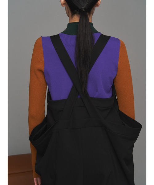 UN3D.（アンスリード）の「W PANTS AIO / ダブルパンツオールインワン（つなぎ/オールインワン・レディース・グレー/ブラック・38/36）」の9枚目の写真