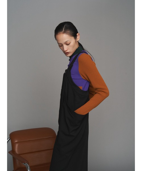 UN3D.（アンスリード）の「W PANTS AIO / ダブルパンツオールインワン（つなぎ/オールインワン・レディース・グレー/ブラック・38/36）」の7枚目の写真