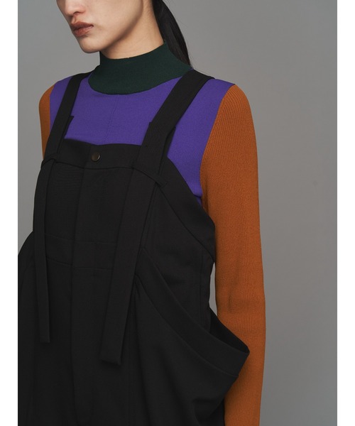 UN3D.（アンスリード）の「W PANTS AIO / ダブルパンツオールインワン（つなぎ/オールインワン・レディース・グレー/ブラック・38/36）」の8枚目の写真