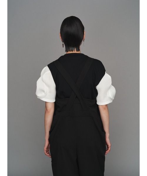 UN3D.（アンスリード）の「W PANTS AIO / ダブルパンツオールインワン（つなぎ/オールインワン・レディース・グレー/ブラック・38/36）」の4枚目の写真