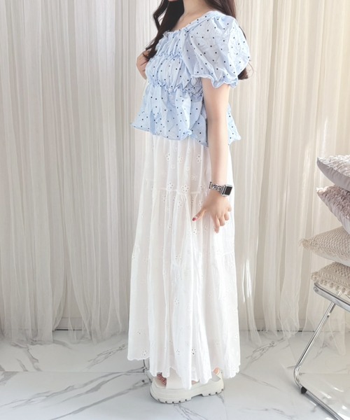 セール】【ZOZO限定】ドットパフスリーブブラウス（シャツ/ブラウス