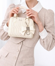 dazzlin | 【dazzlin/ダズリン】リボンチャーム付 ギャザーシャーリングミニボストンバッグ(ボストンバッグ)