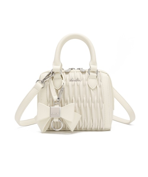 セール】【dazzlin/ダズリン】リボンチャーム付 ギャザーシャーリング