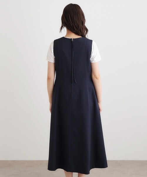 LAURA ASHLEY(ローラアシュレイ)の「【ツイルストレッチ/洗える】Vネックフレアジャンスカ(ワンピース・レディース・ブラウン系その他2/ネイビー・38)」の13枚目の写真