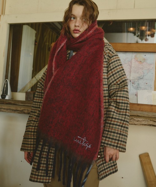 ロゴ刺繍配色ボリュームマフラー（マフラー）｜Unitage（ユニテージ