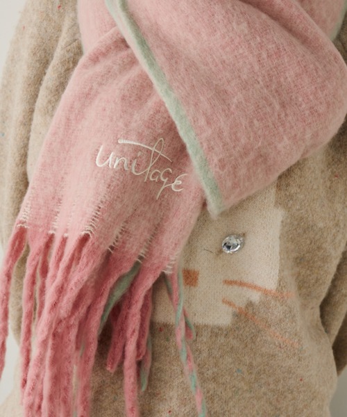 ロゴ刺繍配色ボリュームマフラー（マフラー）｜Unitage（ユニテージ