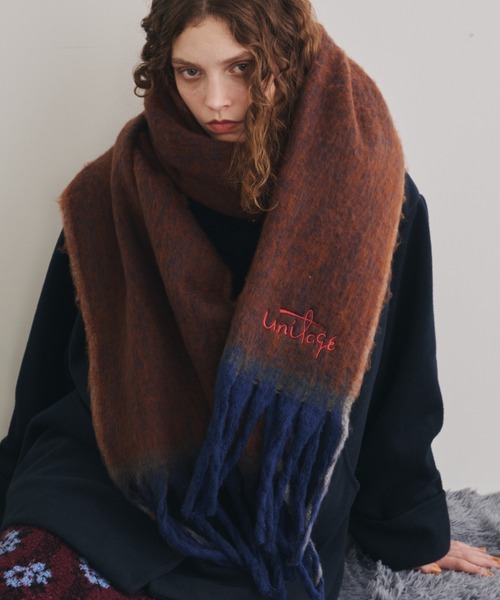 ロゴ刺繍配色ボリュームマフラー（マフラー）｜Unitage（ユニテージ