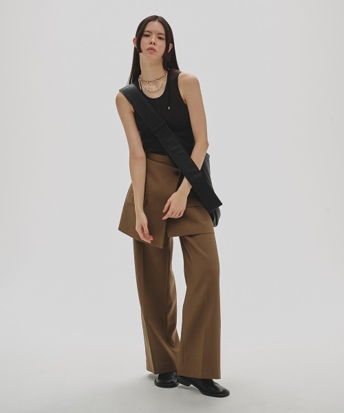 TODAYFUL（トゥデイフル）の「Roundhem Knit Tanktop（タンクトップ・レディース・キナリ/グレー/ダークブラウン・FREE）」の4枚目の写真