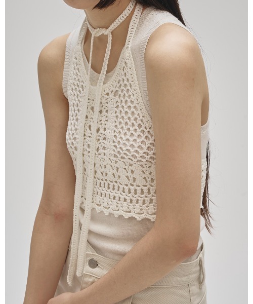 TODAYFUL（トゥデイフル）の「Roundhem Knit Tanktop（タンクトップ・レディース・キナリ/グレー/ダークブラウン・FREE）」の9枚目の写真