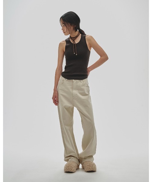 TODAYFUL（トゥデイフル）の「Roundhem Knit Tanktop（タンクトップ・レディース・キナリ/グレー/ダークブラウン・FREE）」の11枚目の写真