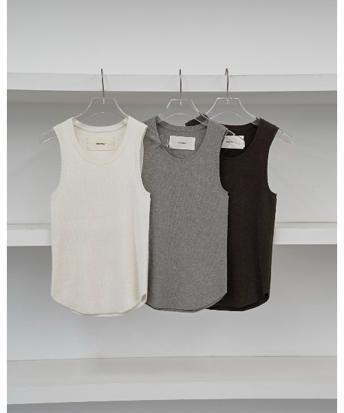 TODAYFUL（トゥデイフル）の「Roundhem Knit Tanktop（タンクトップ・レディース・キナリ/グレー/ダークブラウン・FREE）」の12枚目の写真