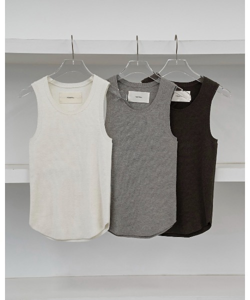 TODAYFUL（トゥデイフル）の「Roundhem Knit Tanktop（タンクトップ・レディース・キナリ/グレー/ダークブラウン・FREE）」の13枚目の写真
