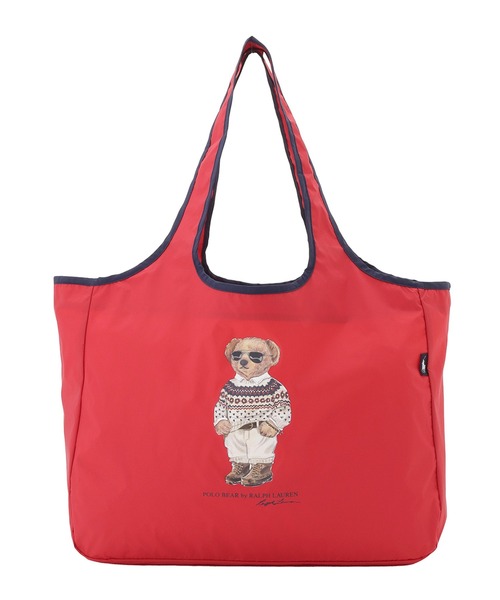 POLO RALPH LAUREN（ポロ ラルフ ローレン）の「レインバッグ ポケッタブル ”ポロベア”（トートバッグ・レディース・ライトグレー/レッド/ベージュ/ネイビー・FREE）」の19枚目の写真
