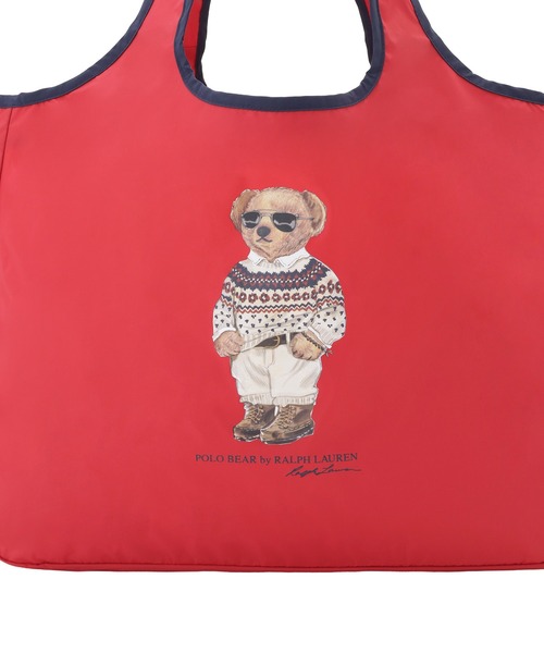 POLO RALPH LAUREN（ポロ ラルフ ローレン）の「レインバッグ ポケッタブル ”ポロベア”（トートバッグ・レディース・ライトグレー/レッド/ベージュ/ネイビー・FREE）」の11枚目の写真