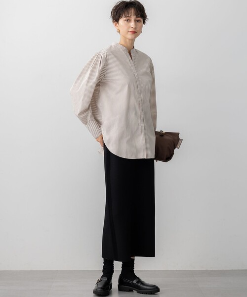 23区 L(ニジュウサンクオオキイサイズ)の「CANCLINI デザイン シャツ(シャツ/ブラウス・レディース・ブルー系1/ブラウン系1/ホワイト系・50/44/46/48)」の12枚目の写真