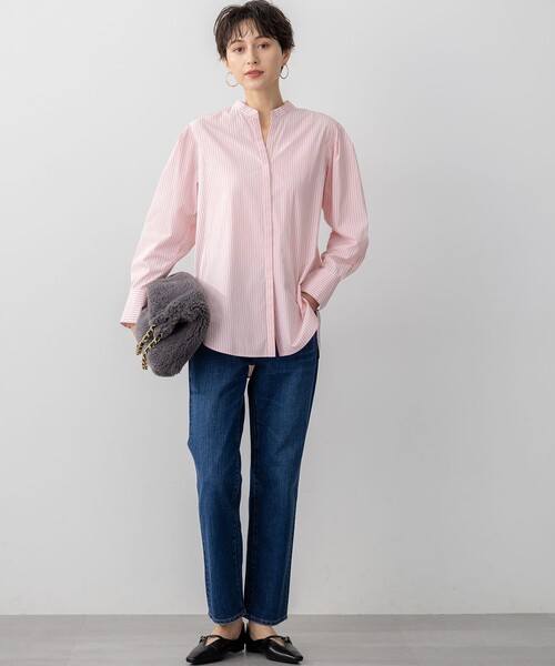 23区 L(ニジュウサンクオオキイサイズ)の「CANCLINI デザイン シャツ(シャツ/ブラウス・レディース・ブルー系1/ブラウン系1/ホワイト系・50/44/46/48)」の15枚目の写真