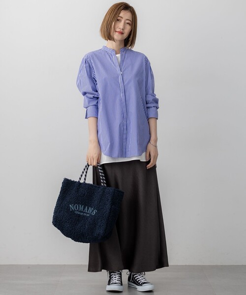 23区 L(ニジュウサンクオオキイサイズ)の「CANCLINI デザイン シャツ(シャツ/ブラウス・レディース・ブルー系1/ブラウン系1/ホワイト系・50/44/46/48)」の17枚目の写真