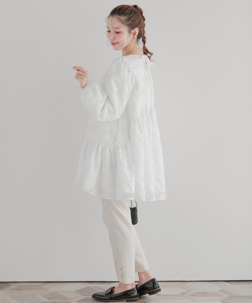 セール】ジャガードパフスリーブチュニック（その他トップス）｜Fit