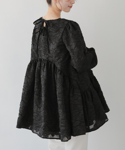 セール】ジャガードパフスリーブチュニック（その他トップス）｜Fit