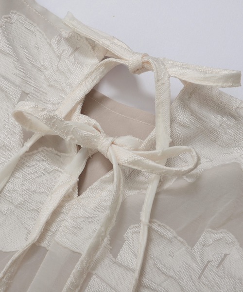 セール】ジャガードパフスリーブチュニック（その他トップス）｜Fit